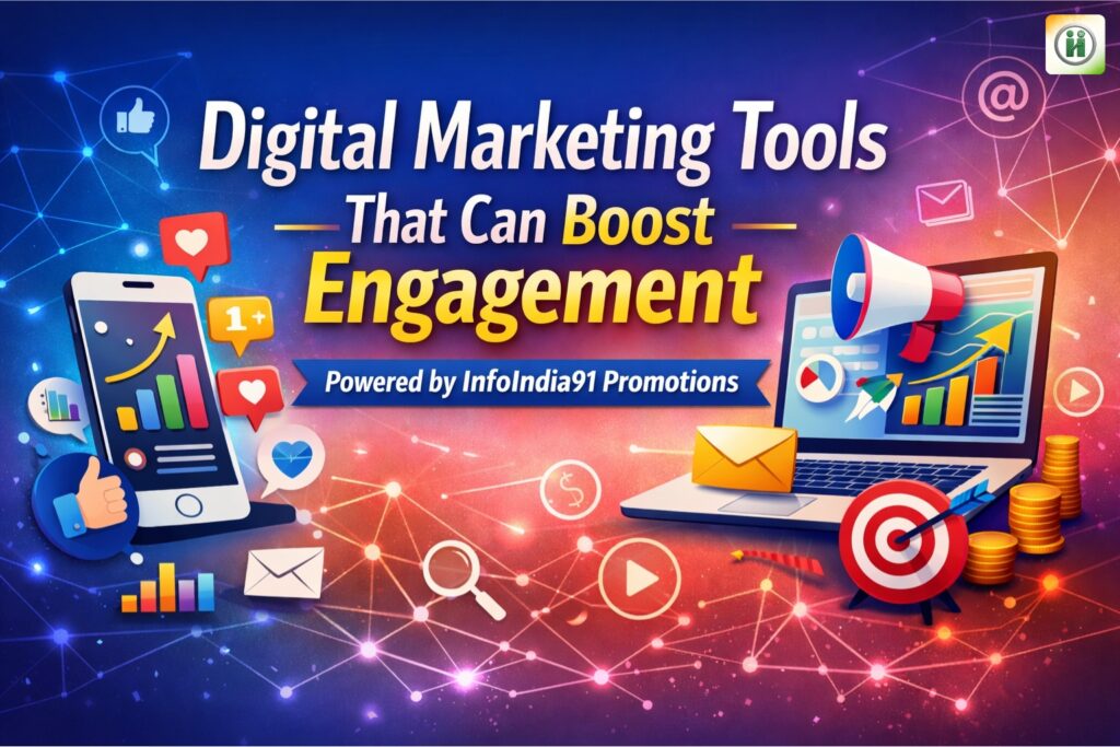 Digital marketing tools that boost engagement – social media, SEO and analytics strategies by InfoIndia91 Promotions