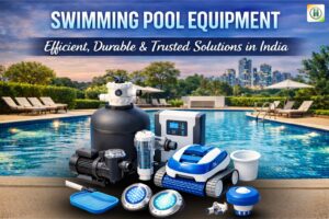 Swimming pool equipment including filtration system, pool pump, lights and accessories for residential and commercial pools in India